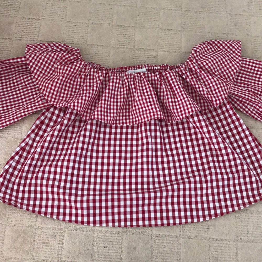 Lovers and Friends Red and white top size L